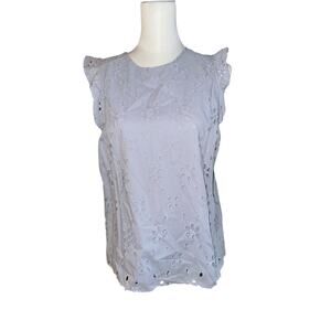 J.Crew Factory Blue Short Sleeve Top Medium